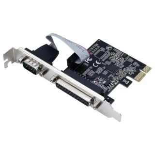 ADAPTADOR PCIE, 1 PCI EXPRESS A RS232 DB9 Y PARALELO, TARJETA DE EXPANSIÓN