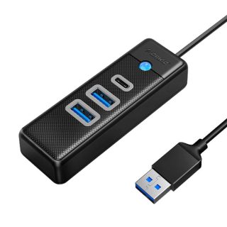 ORICO HUB ADAPTADOR USB A 2 PUERTOS USB 3.0 Y UN USB-C 5 Gbps