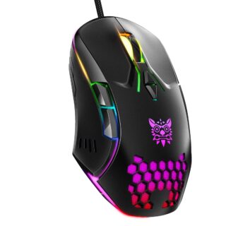 ONIKUMA CW902 GAMING MOUSE WIRED WITH UPTO 6400 DPI, RGB LIGHTING AND BRAIDED CABLE (Black)