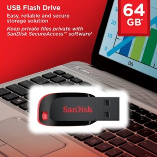 SANDISK CRUZER BLADE MEMORIA USB 2.0 FLASH DRIVE 64GB