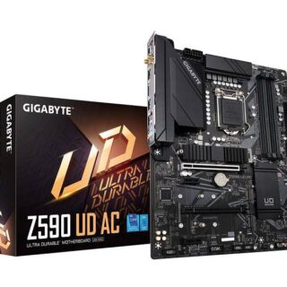 TARJETA MADRE GIGABYTE Z590 UD AC, LGA1200, DDR4 5333Hz, SATA 6Gb/s, DISPLAYPORT, USB 3.2, RJ-45, ATX, RGB