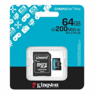 KINGSTON MEMORIA MICRO SD CANVAS GO! PLUS 64GB + ADAPTADOR