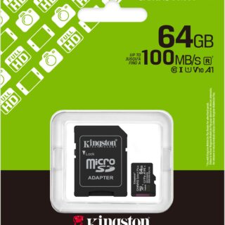 KINGSTON CANVAS SELECT PLUS MICRO SD 64GB 100MB/S CLASE 10 A1