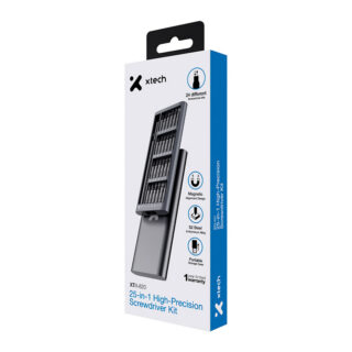 XTECH - KIT DE DESTORNILLADORES DE ALTA PRECISION DE ACERO 25 EN 1